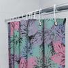 Bathroom Decor Shower Curtain Waterproof Fabric With Leaf Print Modern Abstract Design For Home Decoration 180 X 180Cm Pink Blue