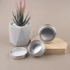 Empty Silver Aluminum Tins Cans Round Box 5ml 10ml 15ml 30ml 50ml 100ml Screw Top Lid Storage Beard Lip Balm Oil Craem Empty Can
