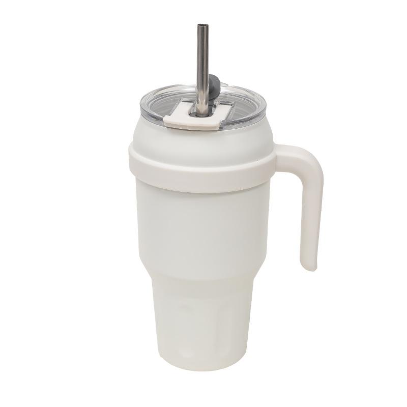 Vacuum 50Oz Big Mac Car Cup Men'S New Thermos Cup Double Layer With Straw With Handle Bingba Cup