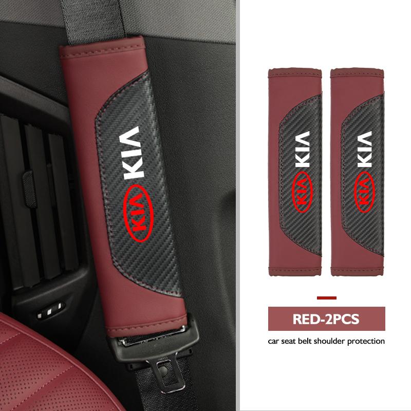 For KIA Car Interior Accessories Auto Seat Belt Cover Shoulder Pad Cerato Soul Venga Forte Spectra Sedona Niro CadenzaCH0 