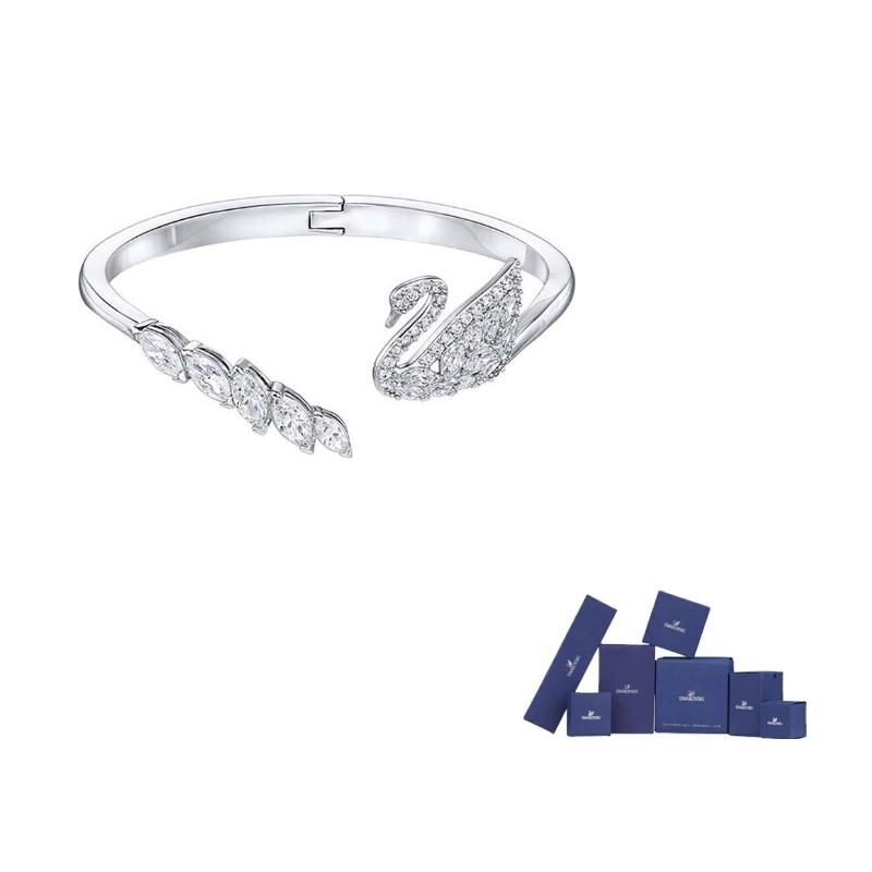 Swarovski SWAN LAKE Bangles Womens S-Original brand box серебряный
