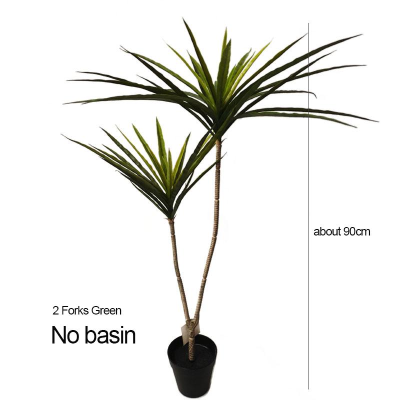 90-120cm Large Artificial Dracaena Plants Tropical Potted Tree Fake Plastic Palm Leaves Cycas Plant For Home Garden Indoor Decor