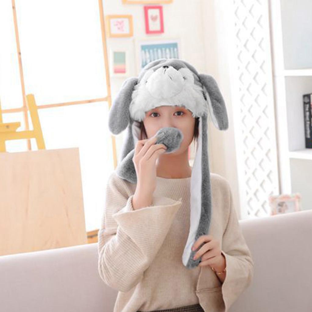 Husky Plush Animal Hat with Moving Ears 