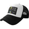 Hope Heart Print Trucker Hat Unisex Breathable Mesh Snapback Cap for Outdoor Casual Wear