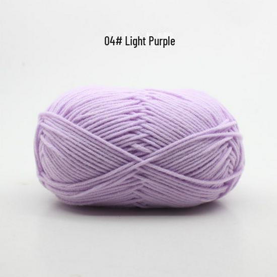 Fir de Bumbac Pieptănat cu 4 Fire pentru Căciulă și Fular Tricotate Manual pentru Bebeluși