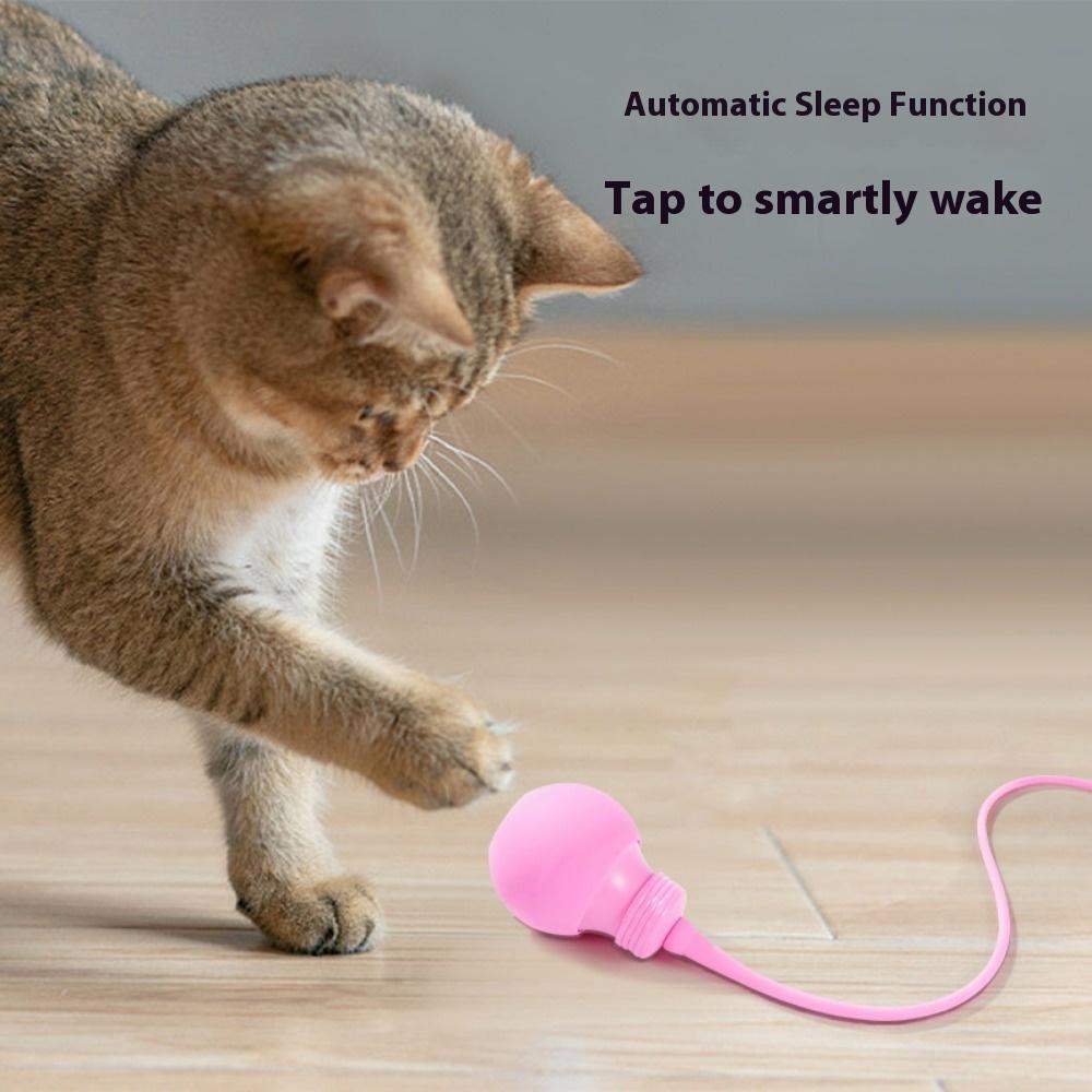 Pet Tease Cat Stick Magic Tail Cat Toy Tease Stick Cat Self-hi Toy Automatic Tease Cat Ball Cat Toy Ball