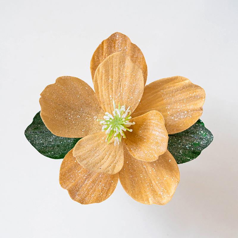 

1PC Handmade Lotus Leaf Fabric Christmas Wreath Christmas Lotus 25cm золотой