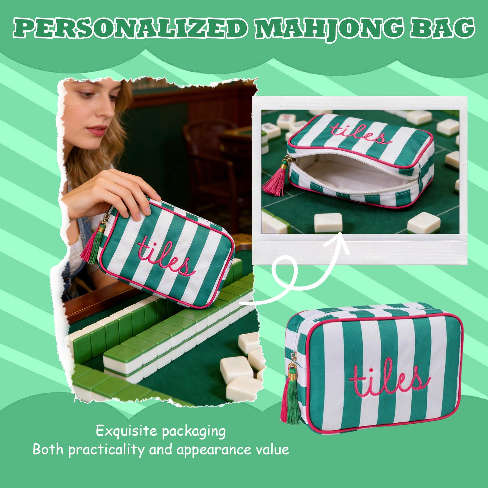 Striped Mahjong Storage Bag One Size зелёный 1290₽