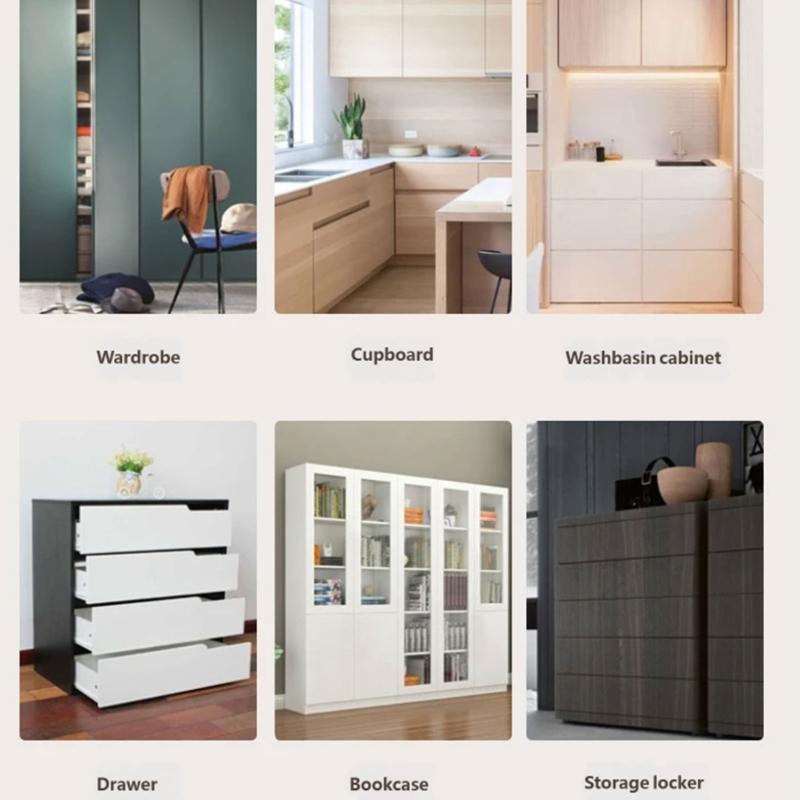 Cabinet Latches, Furniture Cabinet Roller Hardware with Shaped Mating Plate for Kitchen Cabinets, Wardrobes, and Bookcase Units