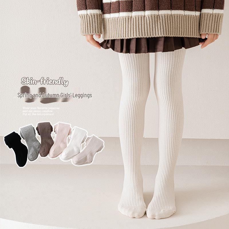 New Spring/Autumn Cute Vertical Stripe Leggings: High Elastic, Comfortable, Thin Style for Toddlers & Young Children Tights