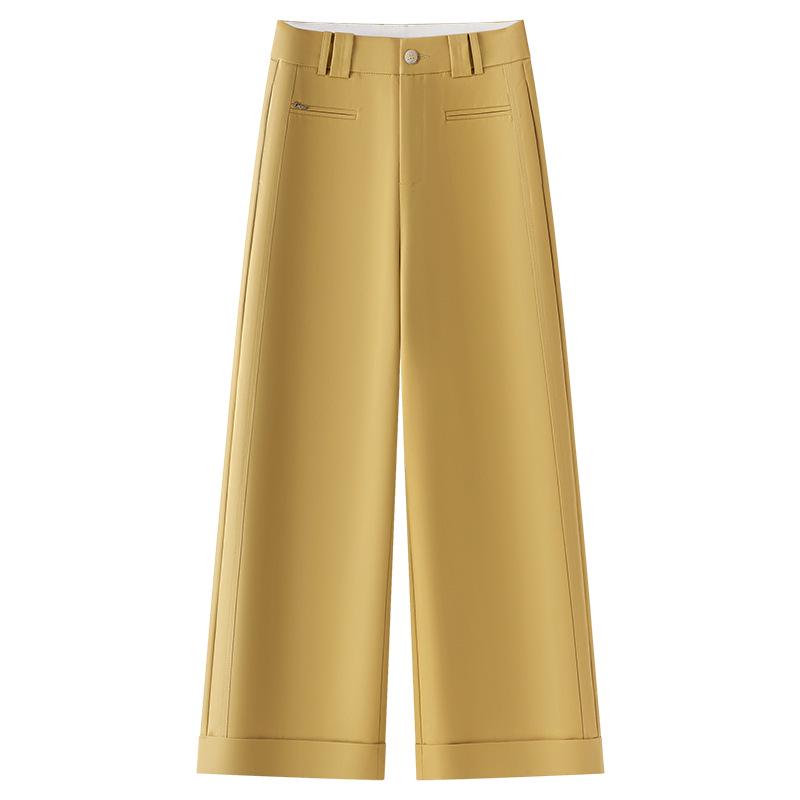 Women's Khaki Summer 2025 Loose Wide-Leg Casual Pants