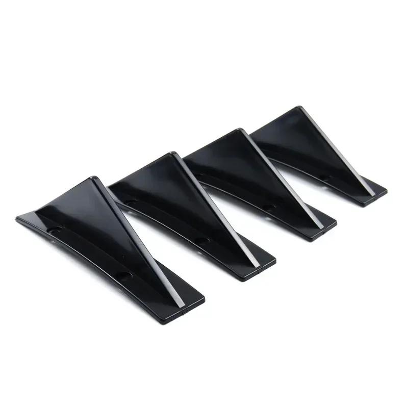 4pcs/set Car Rear Lower Bumper Lip Diffuser Spoiler Shark Fins Wing Splitter Spoiler Universal Car Modified Accessories