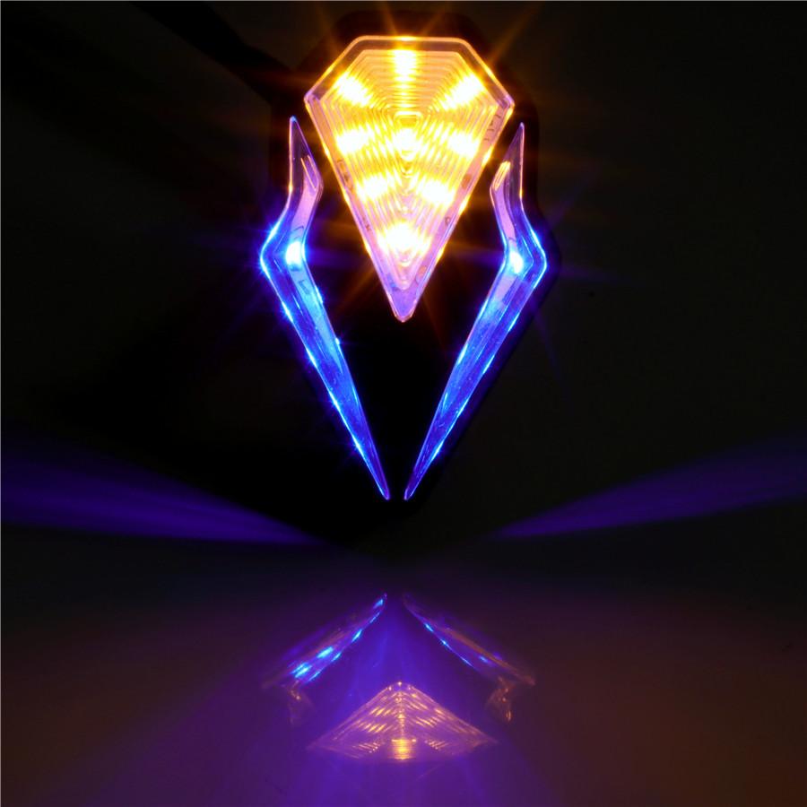 1 Pair Universal Motorcycle LED Turn Signal Indicators Amber Blinker Left Right Daytime Running Light Signal Lamp