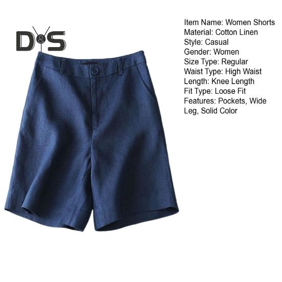 Pantaloni scurți pentru femei cu talie înaltă, cu fermoar, cu nasturi, pantaloni scurți casual, cu buzunare, culoare uni, pantaloni scurți până la genunchi.