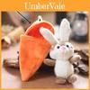 Cute Carrot Bunny Plush Toy Pendant For Bags And Keys, Soft Short Plush, 15cm Height