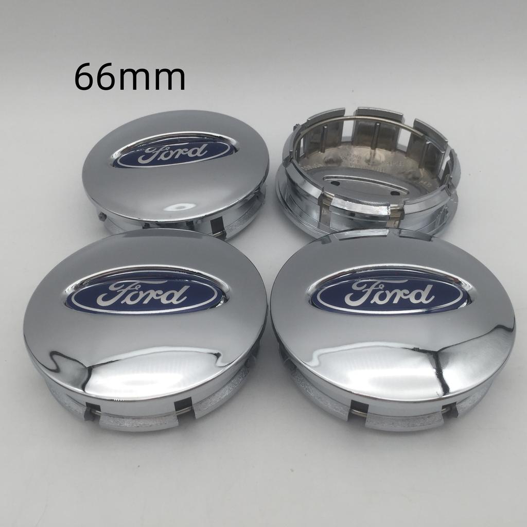 Samolepka na auto 4ks 3D pro Ford 66mm modrá/černá/stříbrná Znak auta Kryty středových krytek kol Samolepka Styling auta Příslušenství