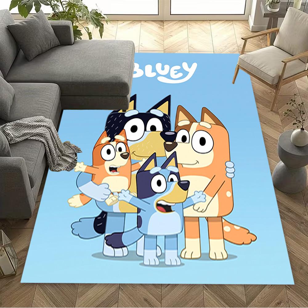 Bluey Bingo Adventures Carpet Design for Dormitory Hallway Decorate room Game Room Anti-slip Rug Office home decor Wedding Party Gift