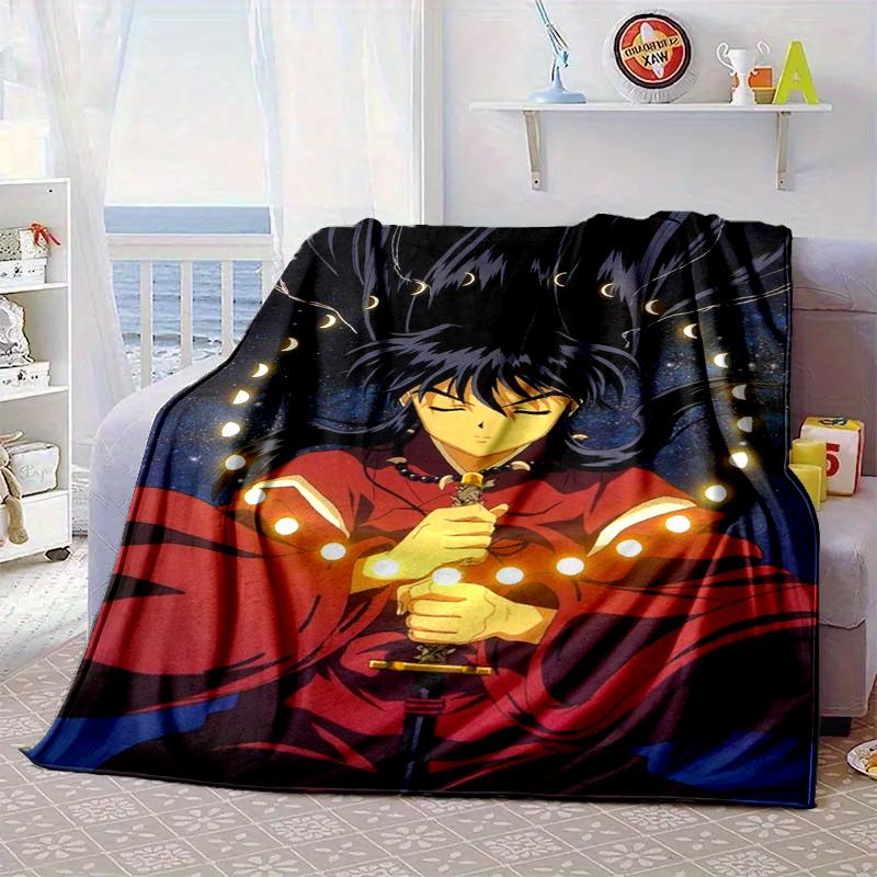 Anime Sessho-maru Blanket Flannel Blanket for Bed, Sofa, Camping, Hiking, Picnic Essentials, Gift for Family Fan Gifts