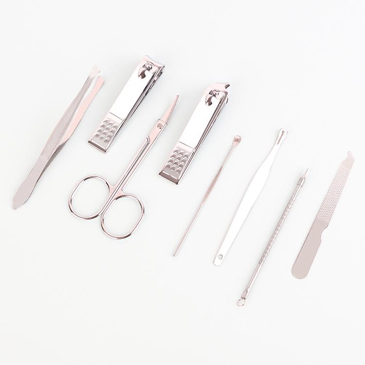 8-Piece Sharp Nail Clipper and Pedicure Manicure Set In Leather Box - Perfect Gift Beauty Tool