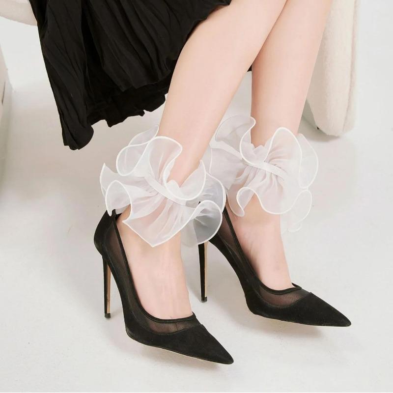 DIY Abnehmbare Manschetten Manschettenverlängerung Stickerei Spitze Gänseblümchen Falsche Ärmel Elastisch Wildes Handgelenk Plissiertes Organ Lolita Falsche Ärmel