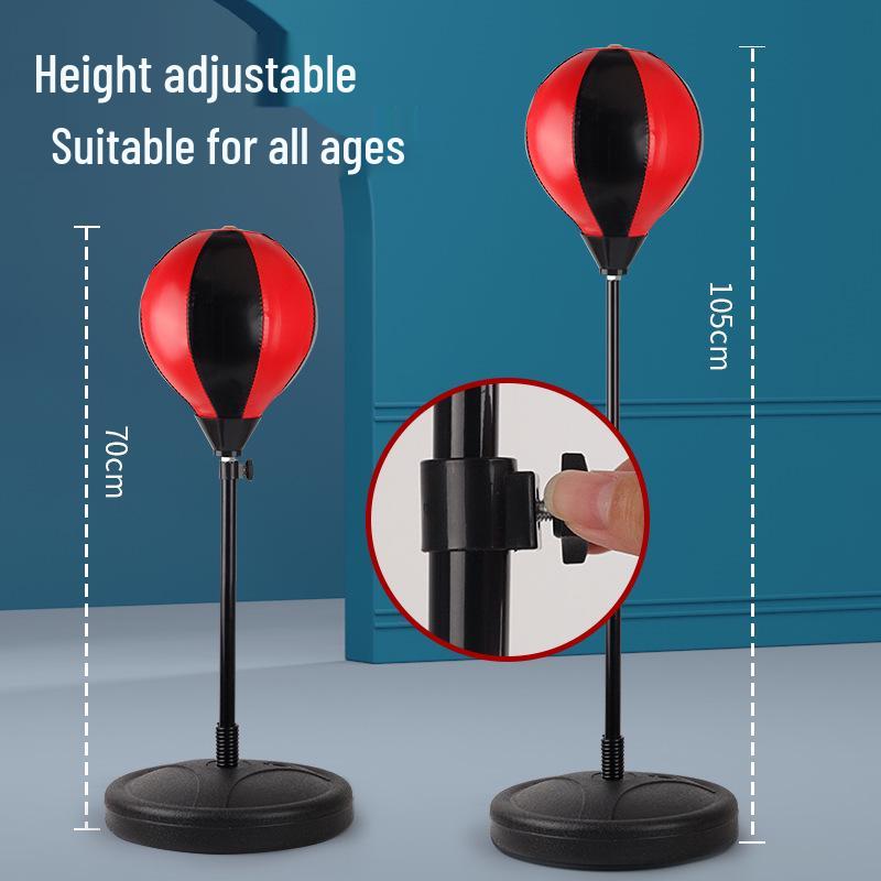 Set de Box pentru Copii cu Sac de Box Gonflabil Speed Ball pentru Decompresie și Antrenament Sportiv