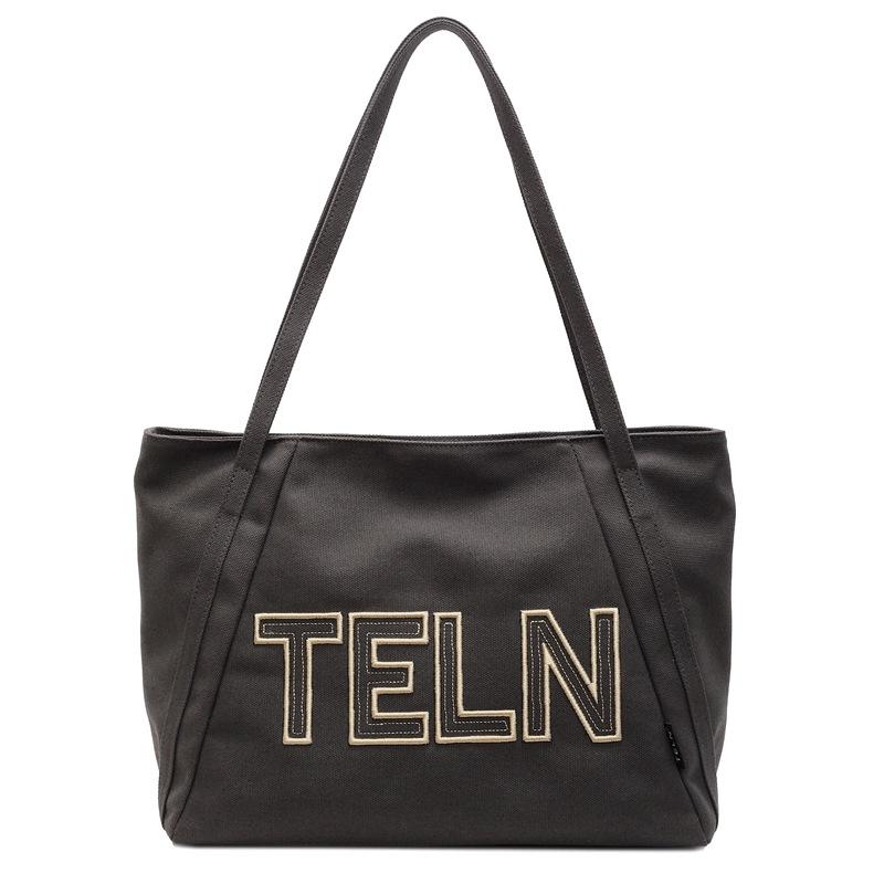 

Женская сумка-тоут Student Class Холщовая сумка-тоут Letter Shoulder Handbag чёрный