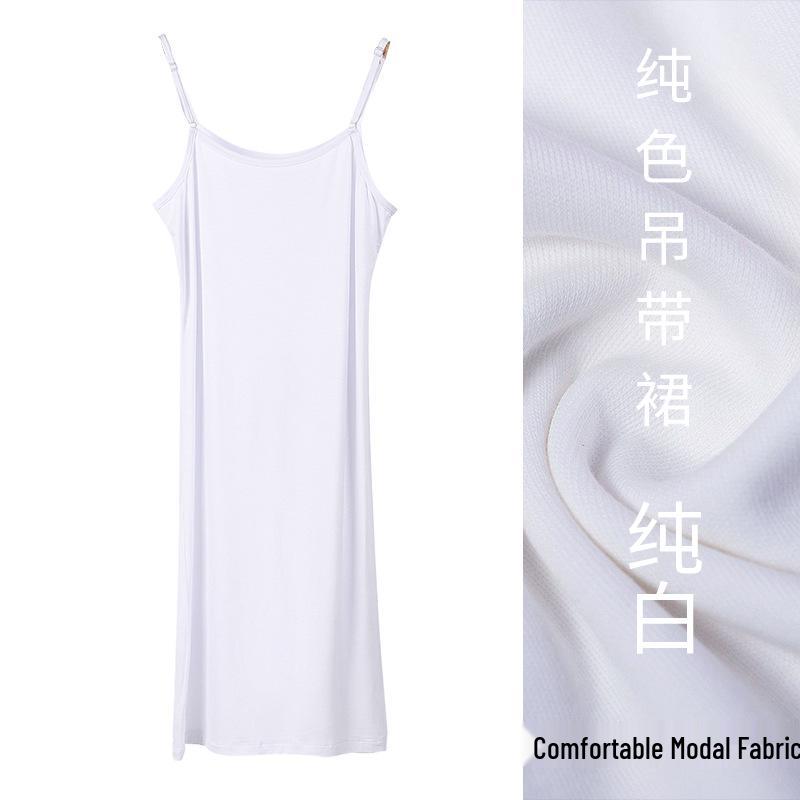 Women's Modal Anti-Transparent Slip Dress - Thin Base Body Shaping Camisole Lining