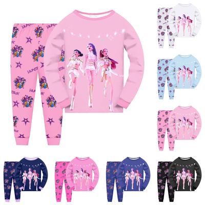 Ensemble de mode pour enfants Jupe Haut à manches longues et col rond Pantalon