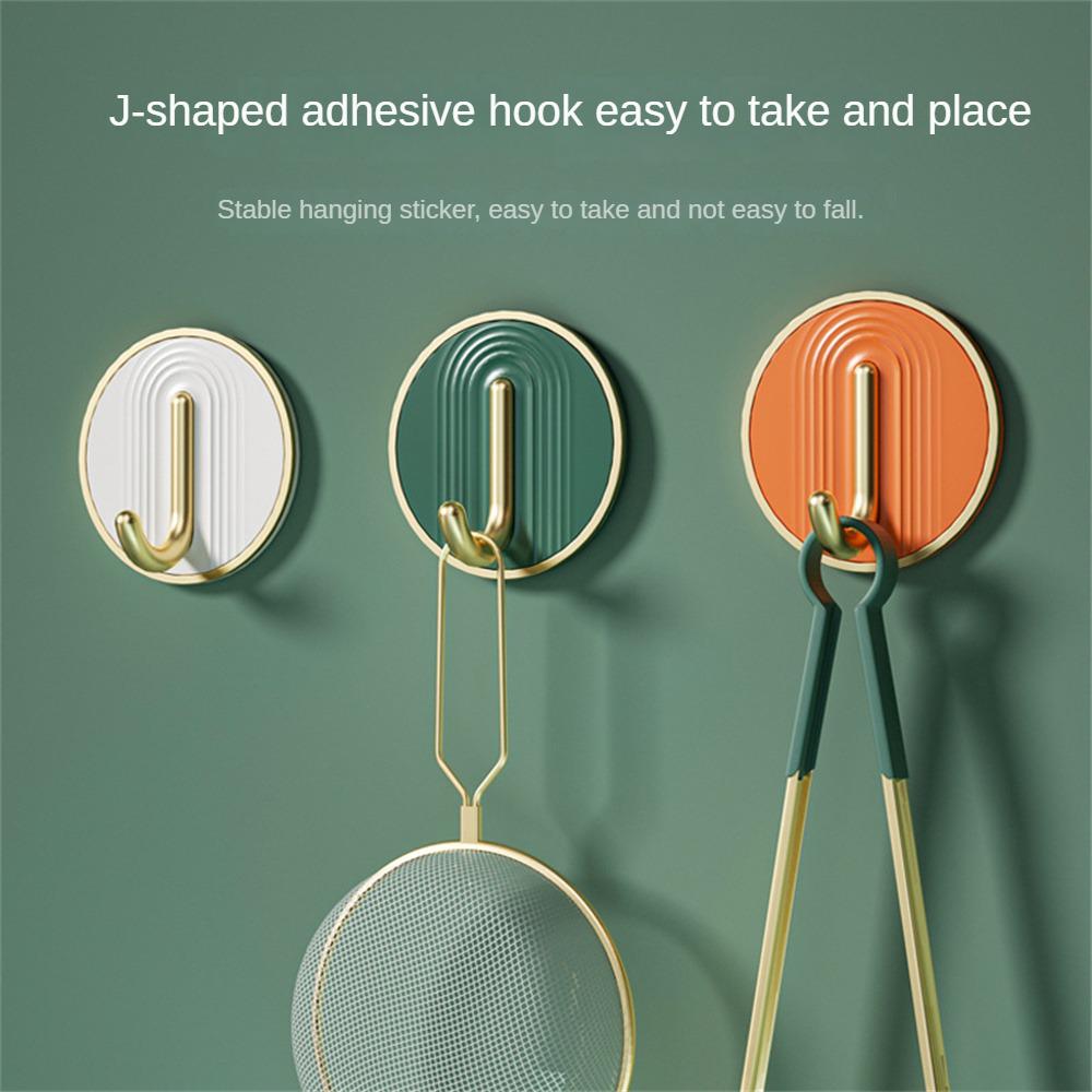 1/2/3PCS Punch-free Sticky Hook Strong Load-bearing Small Size Stable Convenient Access Non-perforated Sticky Hook Toilet Hook