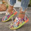 Fashion Low-Top Colorful Women's Slip-On Canvas Shoes with Ties Flat Bottom Rubber Sole Comfortable Casual Footwear for Women Shoes