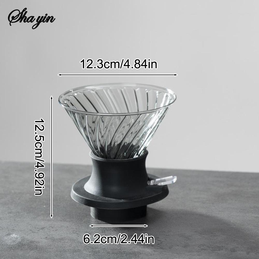 Coffee Filter Cup Glass Drip-type Hand-brewed Coffee Filter Pot Filter Paper V-shaped Drip Coffee Accessories