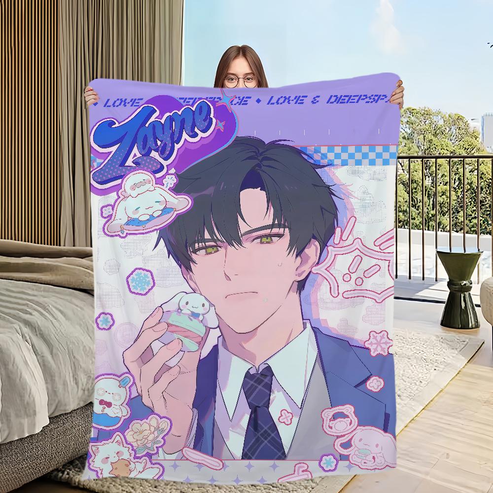 Love and Deepspace Xavier Zayne Macaron Colors warm soft plush blanket for sofa living room office bedroom travel gift Flannel