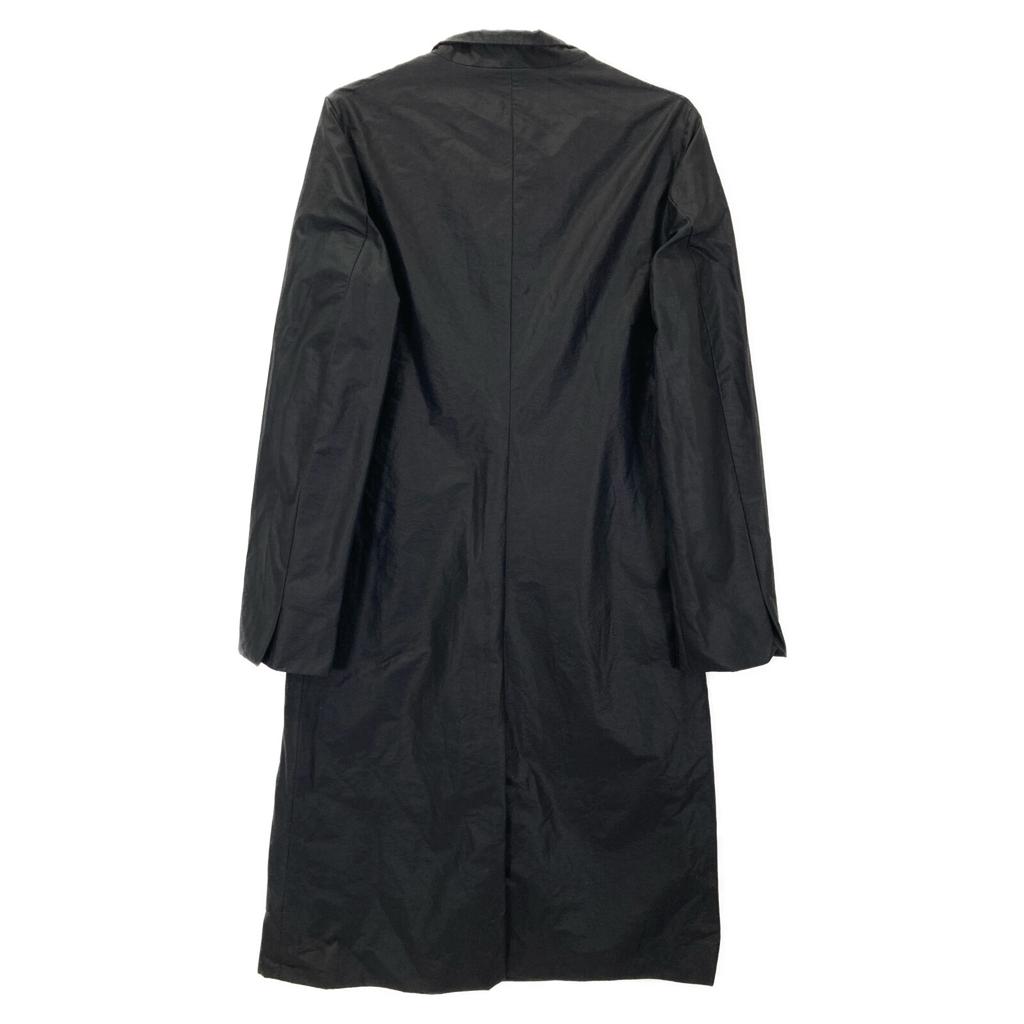 Jil Sander Authentic Japanese Black Synthetic Cotton Stand-up Collar Coat Coat 34Used