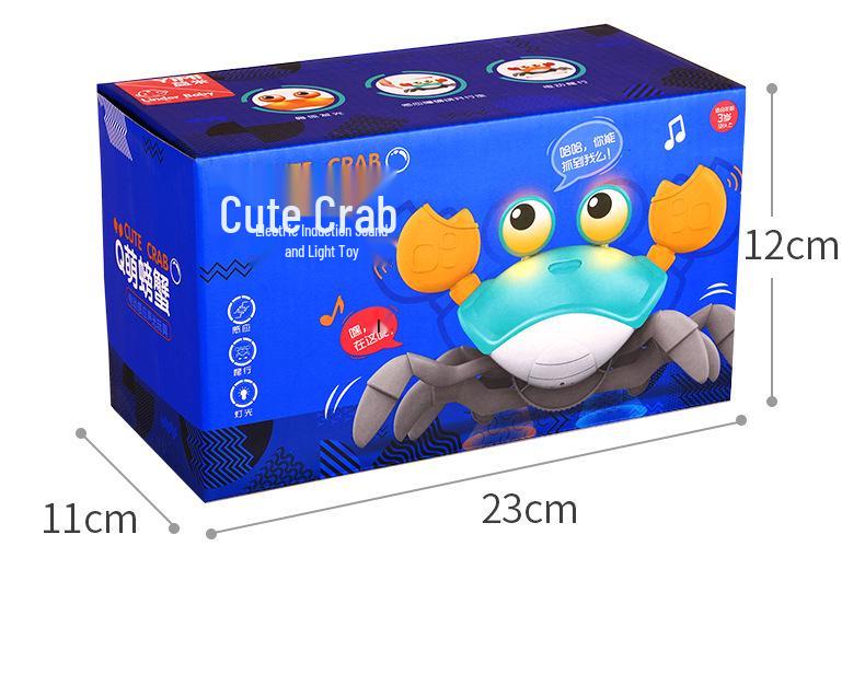Runaway Crab with Charging, Music & Lights - Interactive Crawling Toy for Kids