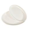 Egg-Shaped Oval Ceramic Fish Plate - Restaurant-Grade Pure White Tableware