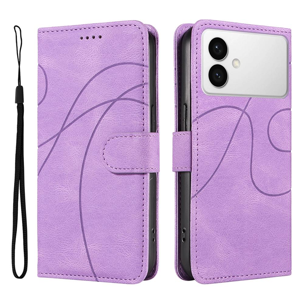 Magnetic Leather Wallet Case for Samsung Galaxy S26 S25 S24 S23 S22 S21 S20 S10 S9 S8 S7 Edge Pro FE Ultra Plus Cover Curve Line