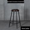 Modern Wrought Iron Bar Stool with Backrest - High Stool for Dining, Light Luxury Design