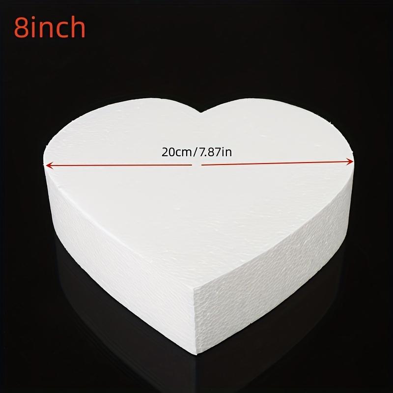 4/6/8 Inch Heart Shaped Polystyrene Foam Sugar Craft Dummy Party DIY Practice Model Cake Foam Mold Kitchen Accessories Decoratio