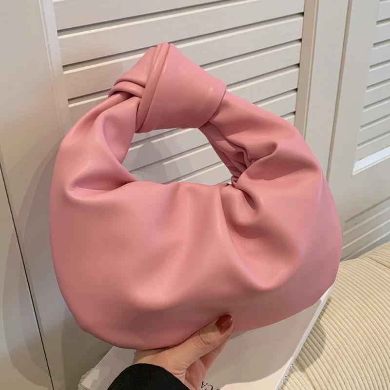 PU Leather Small Bag for Women Shoulder Bag Ruched Party Bag  Fashion Ladies Messenger Bags  Crossbody