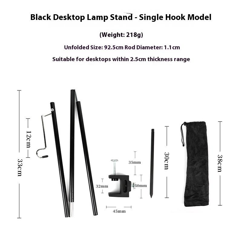 Outdoor Camping Lantern Stand, Tabletop Aluminum Alloy Detachable Lantern Hangers Portable Lighting Brackets, Hiking Equipment