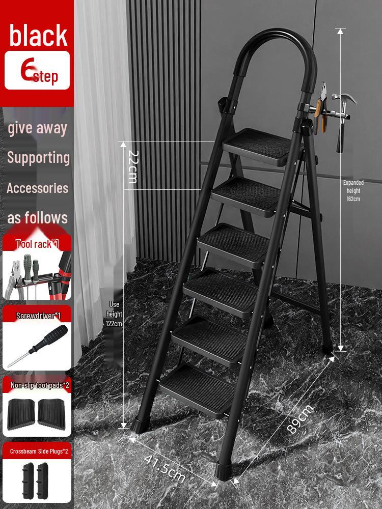 Compact Multi-Functional 4-Step Folding A-Frame Household Ladder