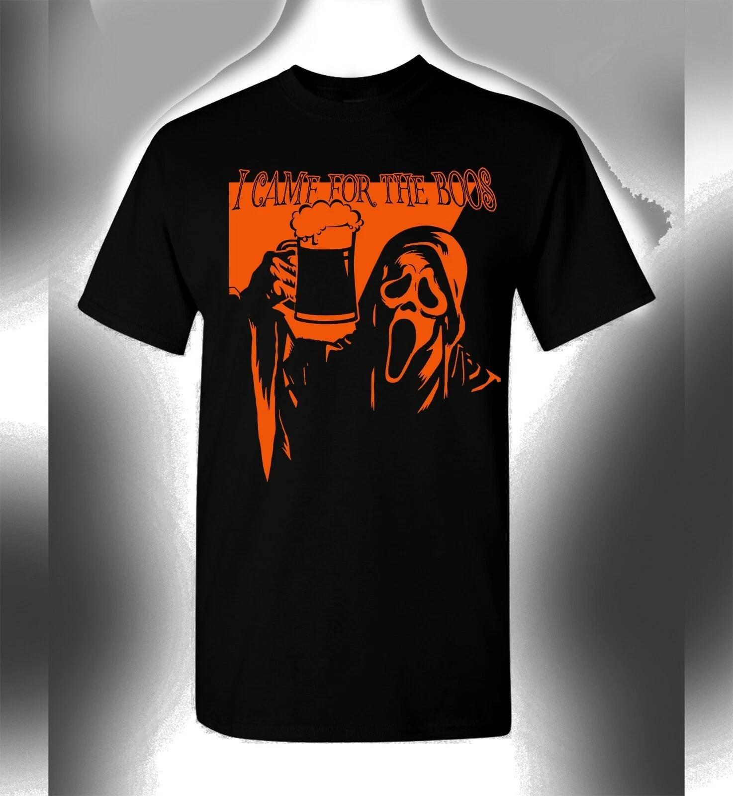 

I Came For The Boos 100% Cotton T-shirt Mens Tees Top Funny Scream Mask Halloween Spoof Horror Movie S