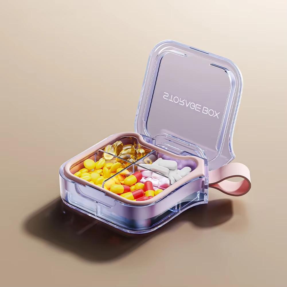 Mini Pill Case Waterproof Airtight Pill Container For Daily Use Travel Sealed Pill Box For Pocket Purse Medication