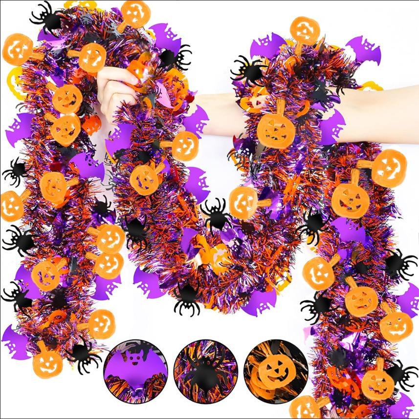 

Halloween Home Decoration Colorful Strips Pumpkin Ghost Spider Haunted House Streamers Strips Happy Halloween Day 2025 Home Dec