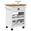 VidaXL Kitchen Trolley BODO White and Brown 67.5x45x80 Cm, Vegetable Trolley, Trolley, Service Trolley, Trolley of 4016879