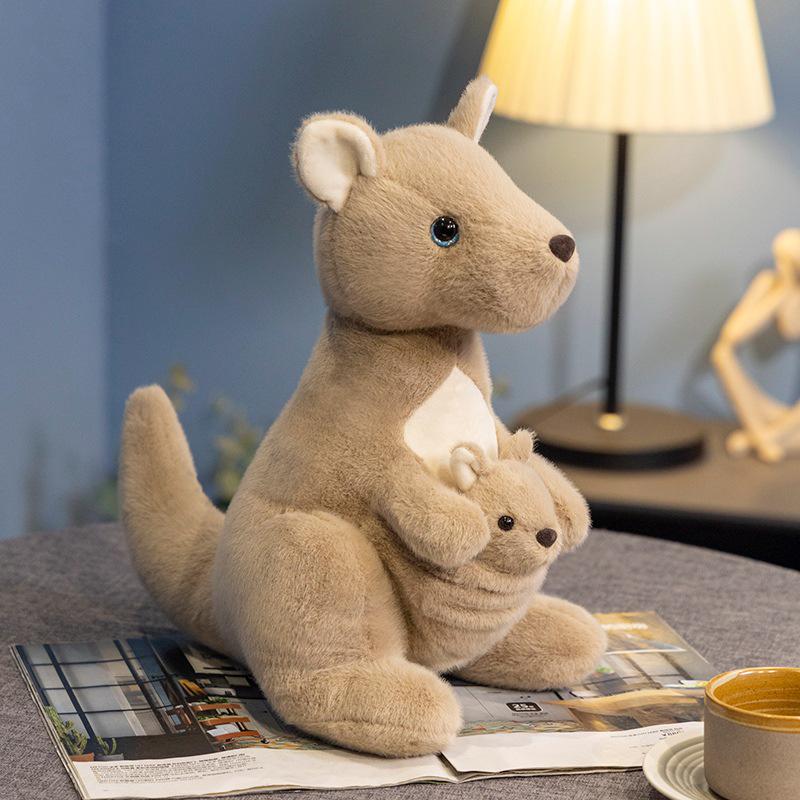 

Aussie Mother & Baby Kangaroo Plush Toy - Parent-Child Zoo Gift 22 cm