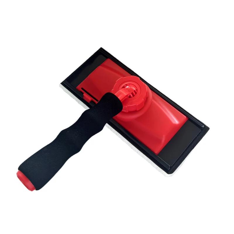 

1 pcs Flat Brush 23x18cm For Wall Painting Tool with Rotatable Handle Soft Grip EVA and Threaded Pole Mounting красный