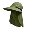 Men's Summer Wide Brim Sun Hat with Face Mask & Neck Flap
