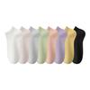 Women Spring and Summer New Antibacterial Anti Pilling Simple Boneless Breathable Boat Socks