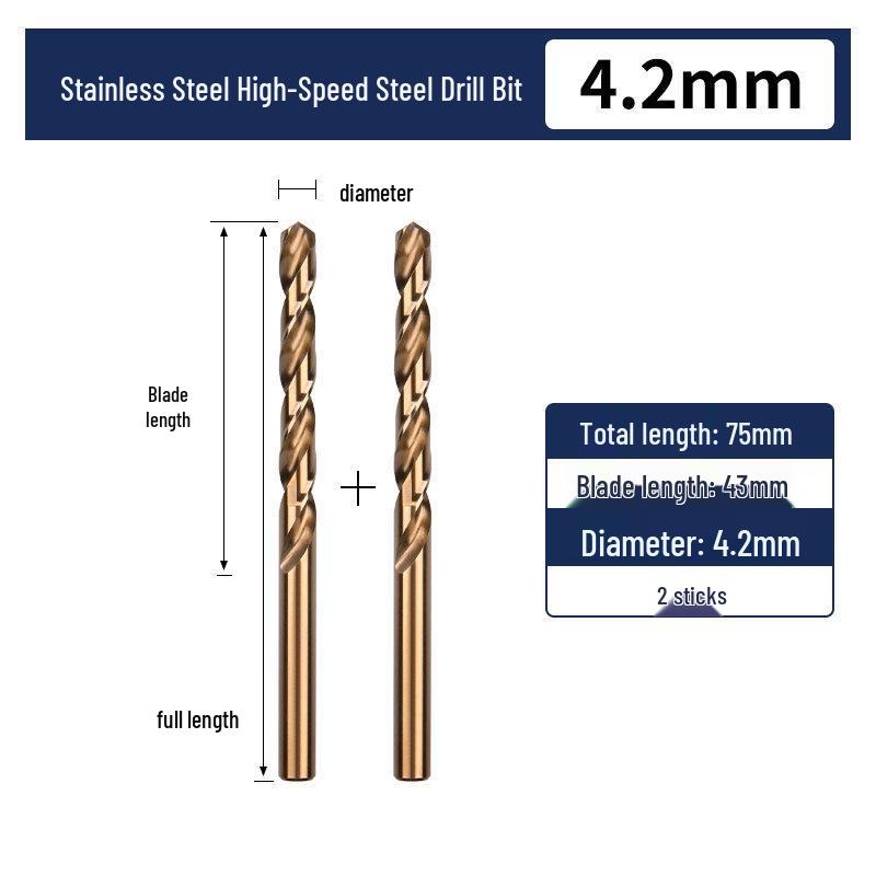 Cobalt Twist Drill Bit for High-Hardness 304 Stainless Steel and Metal